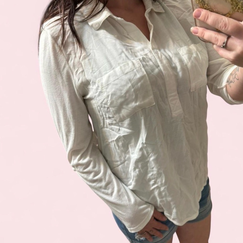 Faded Glory Women's White Blouse